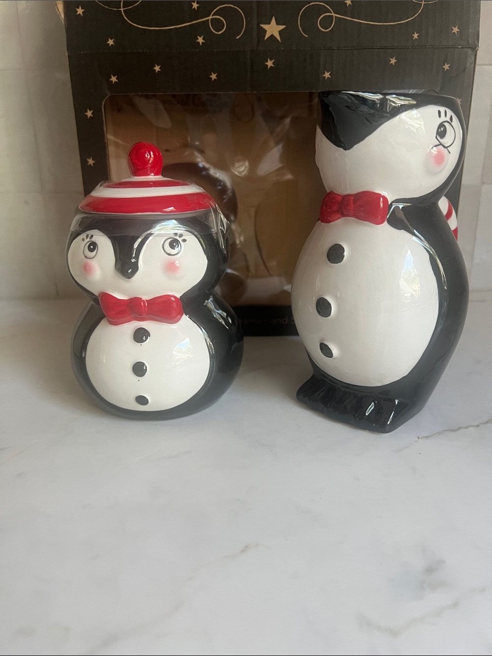 Johanna Parker Penguin Coffee Sugar and Creamer Set